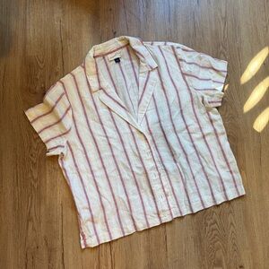 Universal Thread Red and Cream Striped Shirt